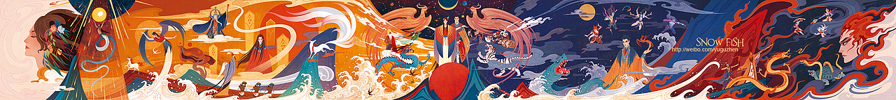 腾讯QQ华夏手游海报（图ZMTE2NDM4NDM2） - 商业插画 - 站酷设计师雪鱼原创素材 - 站酷ZCOOL