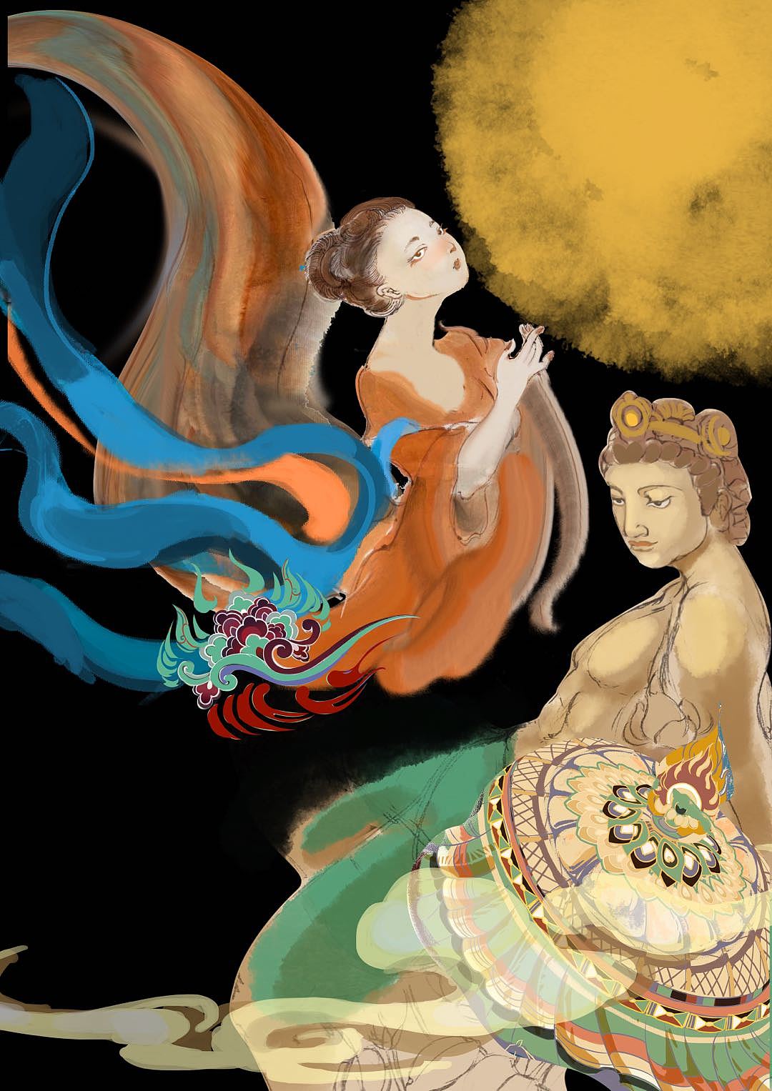 行宫见月伤心色 夜雨闻铃肠断声