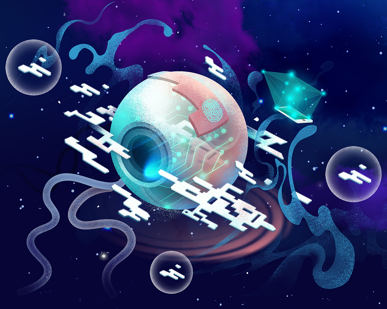 淘宝聚划算99聚星城H5宇宙星球主题插画(图ZNTg0ODM5Mjg=) - 商业插画 - 站酷设计师neuneuneu原创素材 - 站酷ZCOOL
