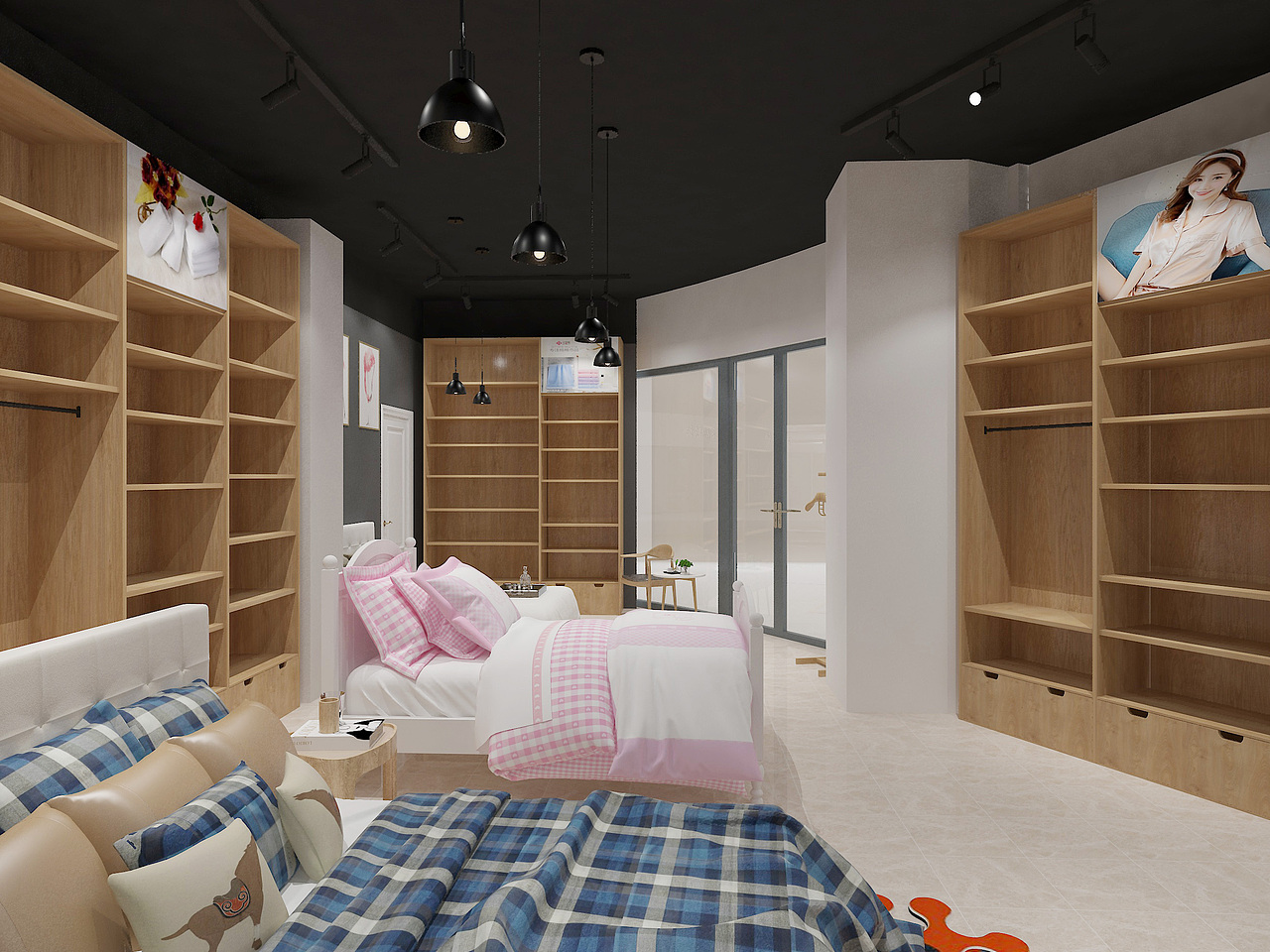 饰品店装修设计,精品店货架,新款货架