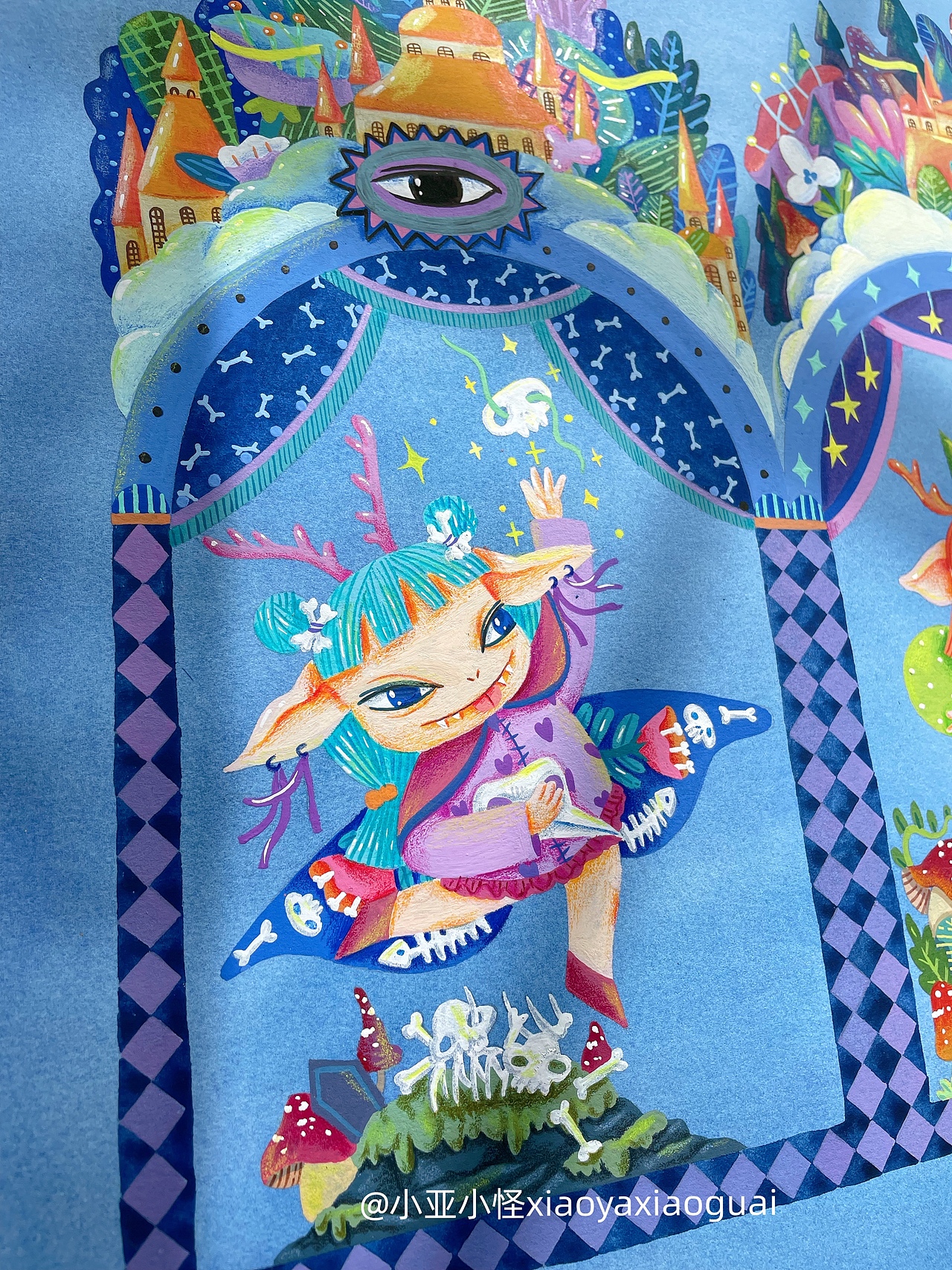 《小怪剧场》原创插画（图ZMjc2NDQxOTY4） - 艺术插画 - 站酷设计师小亚小怪原创素材 - 站酷ZCOOL