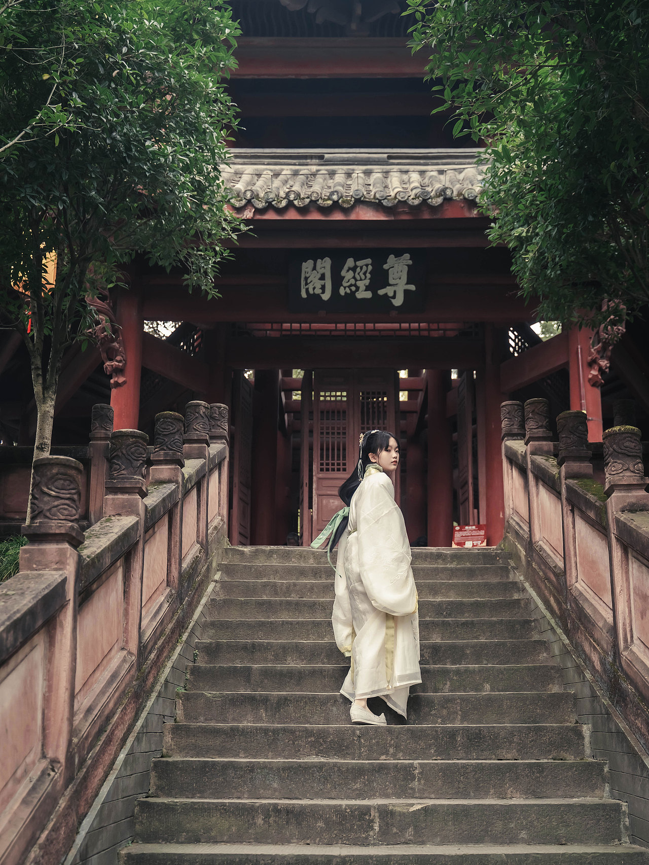 崇州魇画池汉服人像