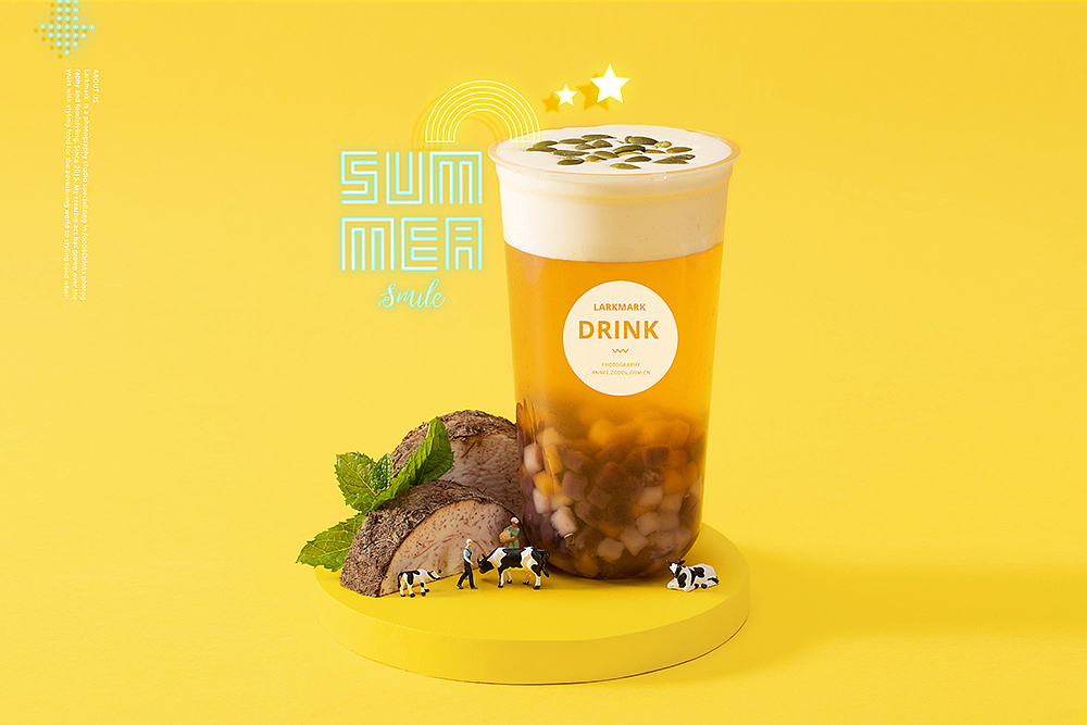 这个夏天有点黄 ~奶茶摄影 微缩摄影小人国缩微摄影