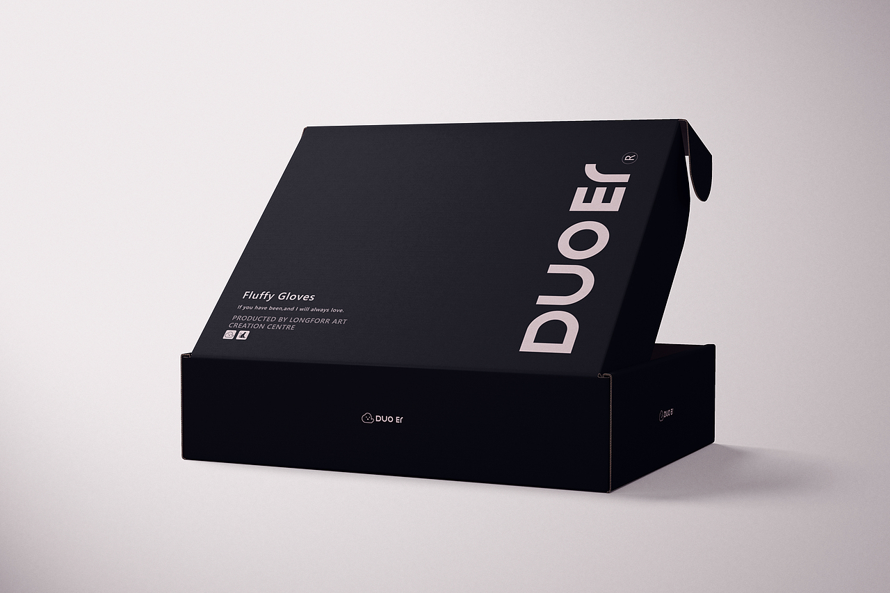 毛绒手套包装盒设计