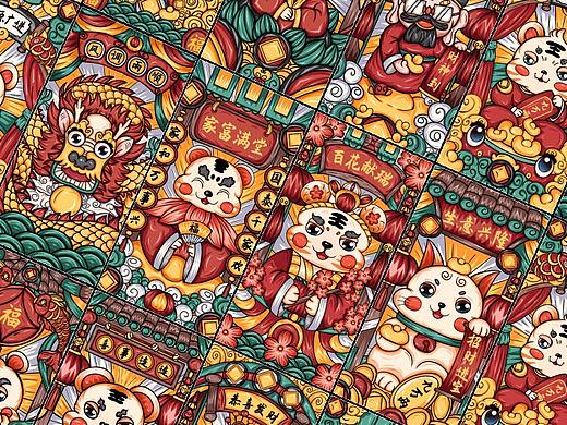 一些国潮插画