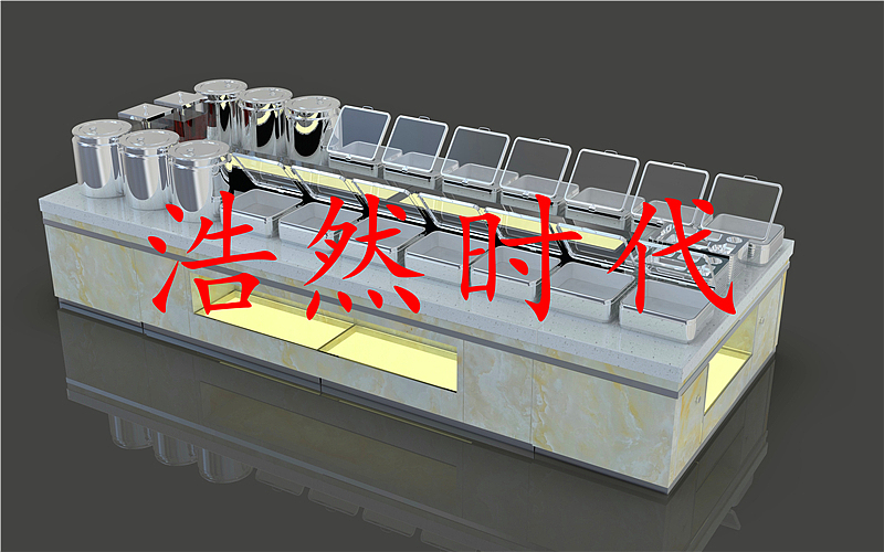酒店餐厅大理石移动布菲台取餐车定制加工