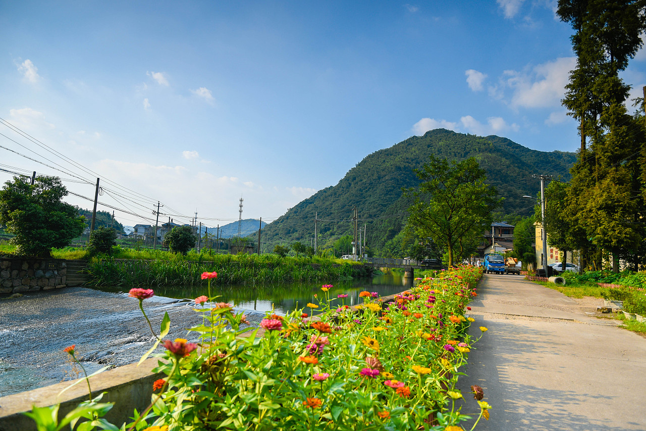 浙江省杭州市余杭区泗溪村风景照