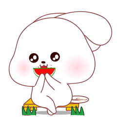 兔兔真可爱夏天表情