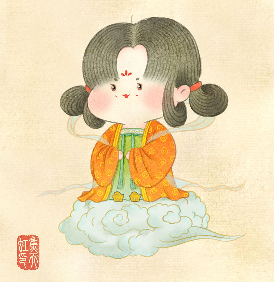 板绘插画国画小仕女图|插画|创作习作|焦响乐 - 原创作品 - 站酷