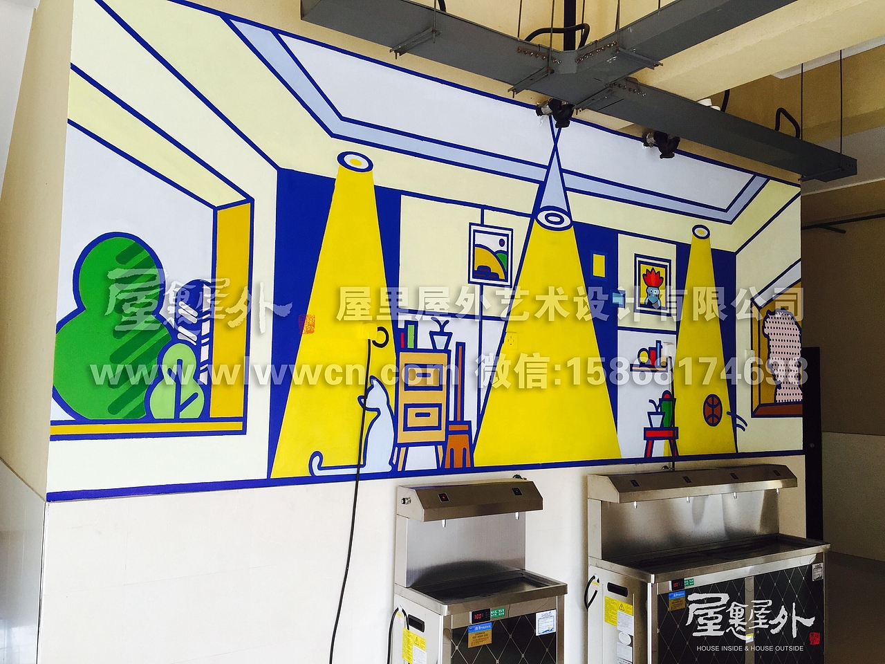 丁兰小学(墙绘涂鸦）（图ZNzgyMTcwNzY=） - 新锐潮流插画 - 站酷设计师屋里屋外艺术设计原创素材 - 站酷ZCOOL