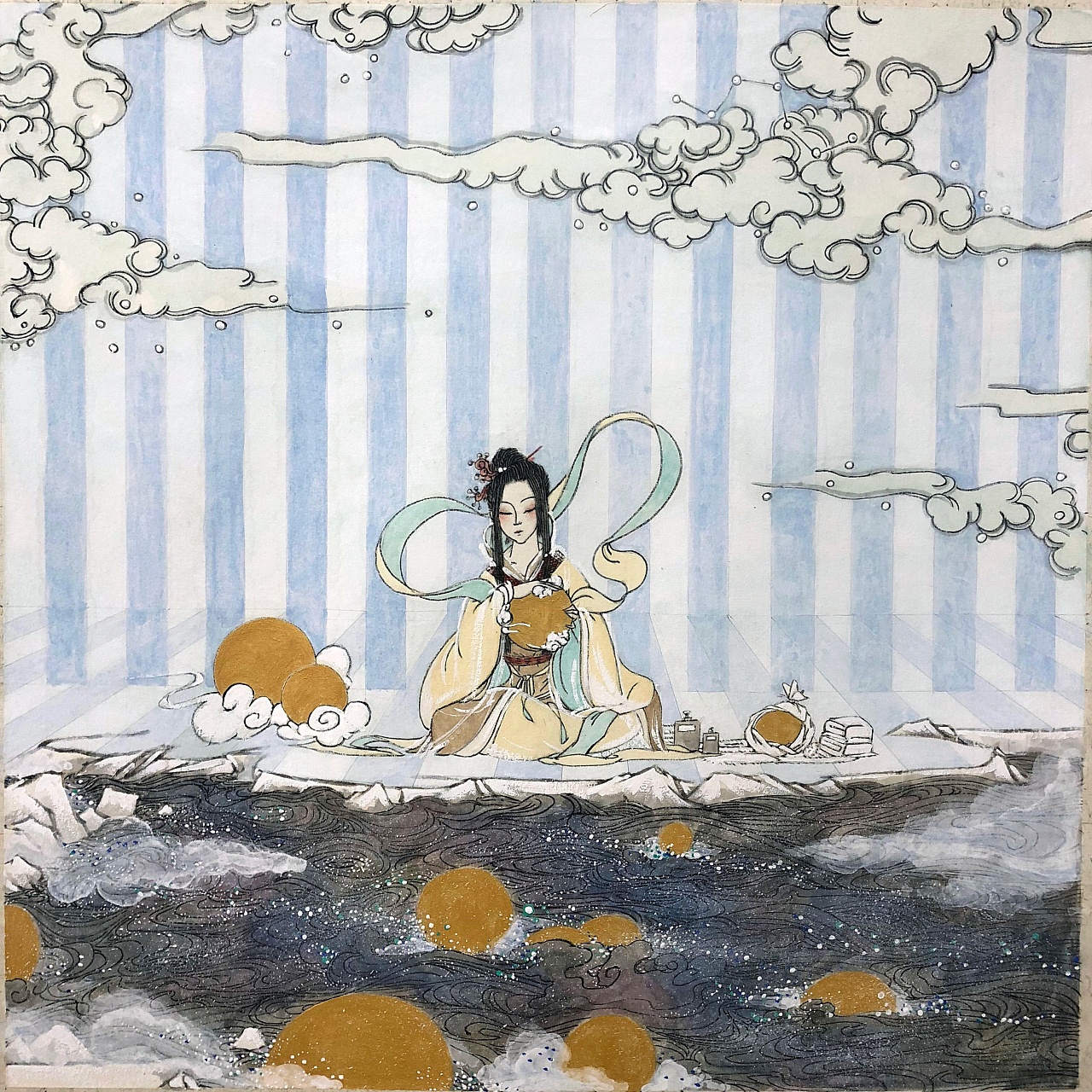 《山海经话剧》——常羲浴月插画创作习作盛昕SHENGXIN 原创作品 站酷 (ZCOOL) 《山海经话剧》——常羲浴月插画创作习作盛昕SHENGXIN 原创作品 站酷 (ZCOOL)