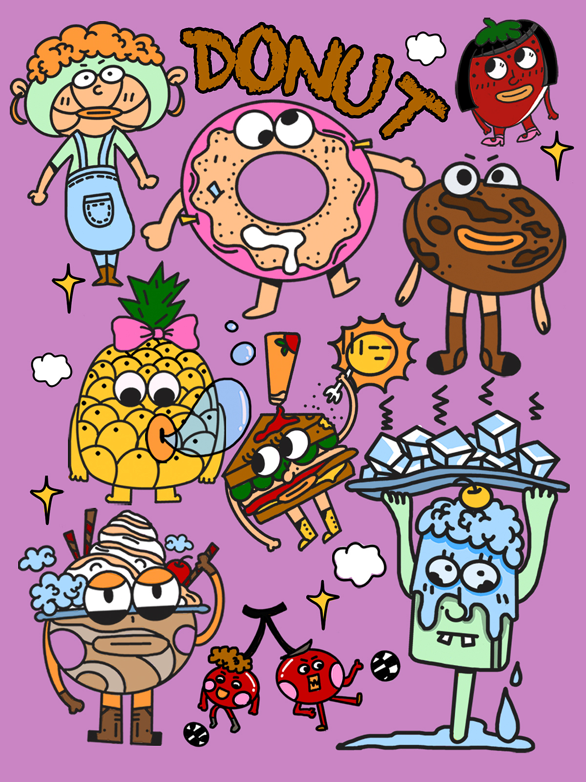 食物插画food原创设计