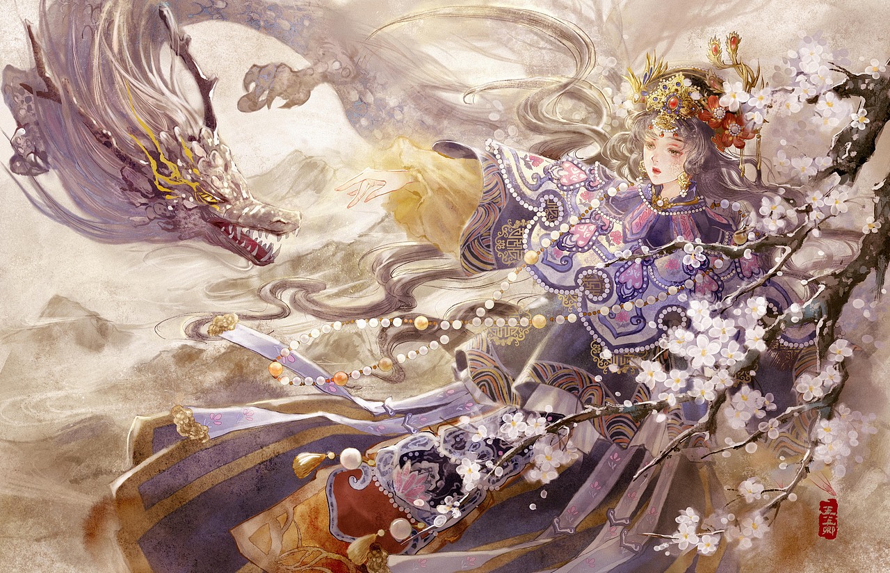 【古风插画】清 祺皇贵太妃之宝银玺拟人（图ZMjM0OTUxNjQ0） - 艺术插画 - 站酷设计师画画的玉玉卿原创素材 - 站酷ZCOOL