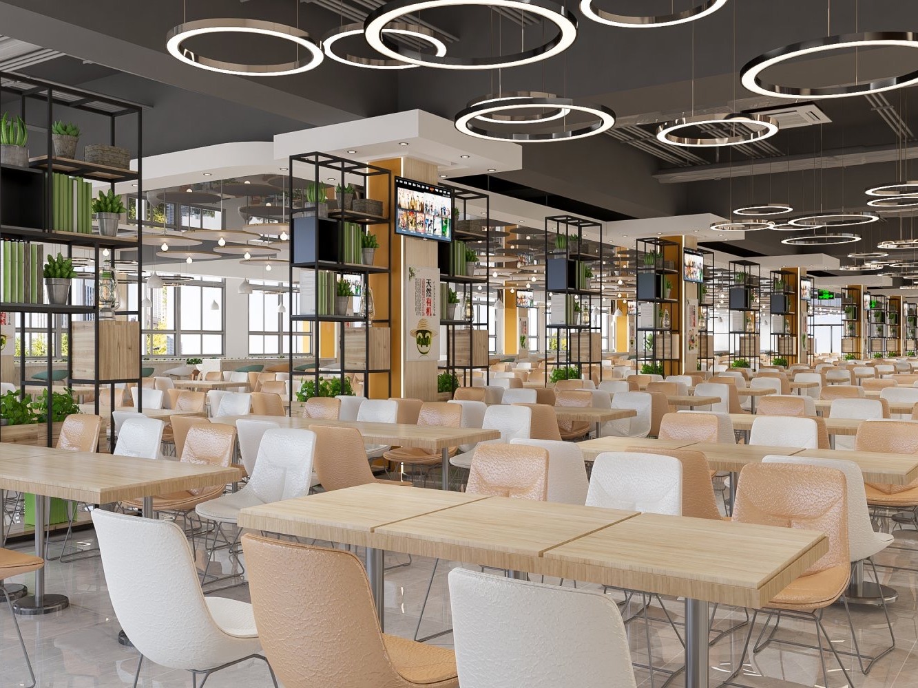 大学食堂设计\餐饮空间设计 - 设计之家