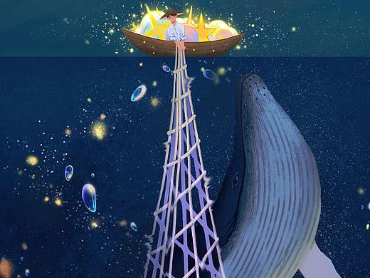 捕捞月球（个人主页-ZNDg0NTcyMjQ=） - 创作习作 - 站酷设计师一谷guyisan原创素材 - 站酷ZCOOL