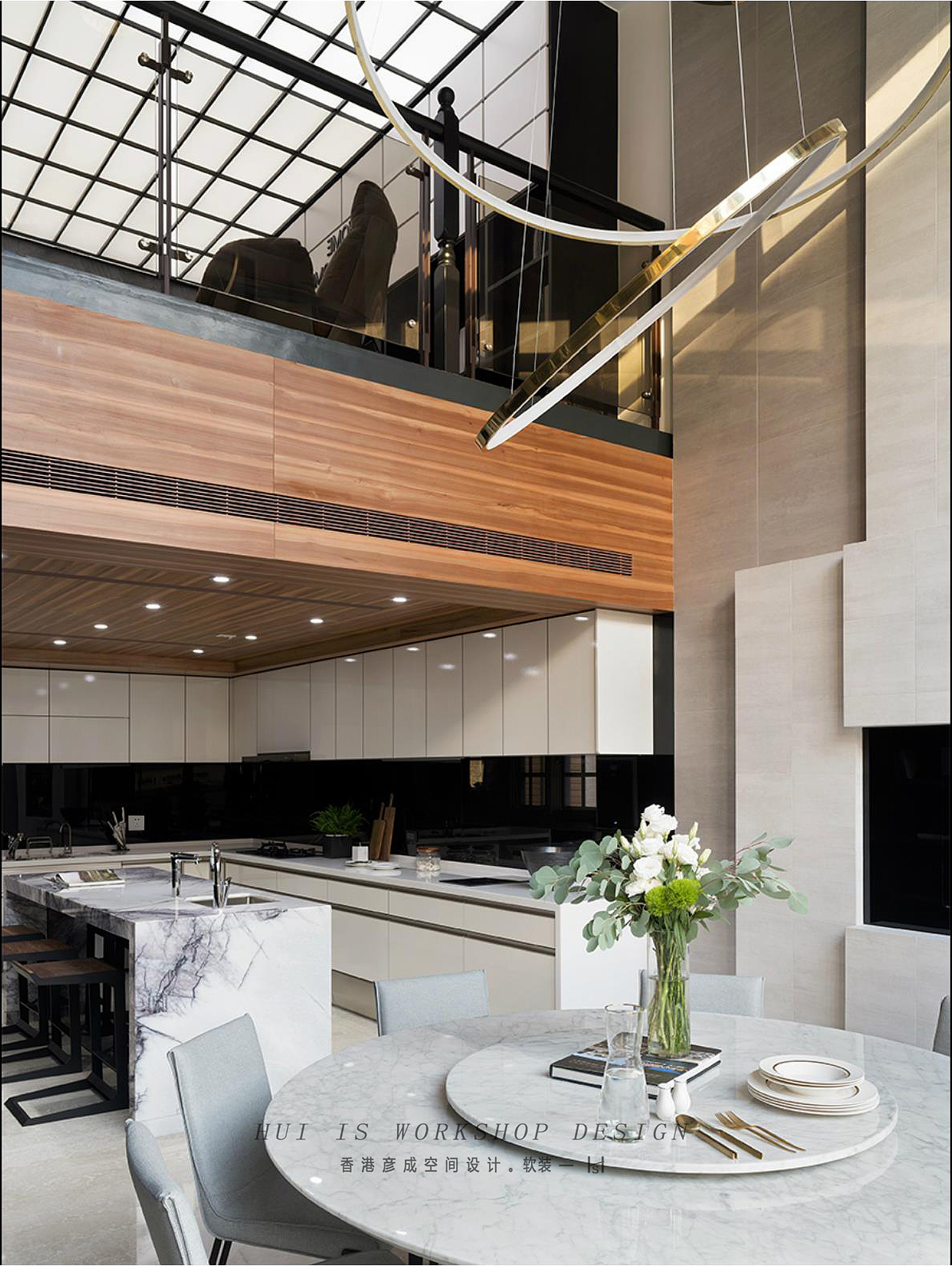 客餐厅挑空现代轻奢二层复式大宅_香港彦成空间设计-站酷zcool