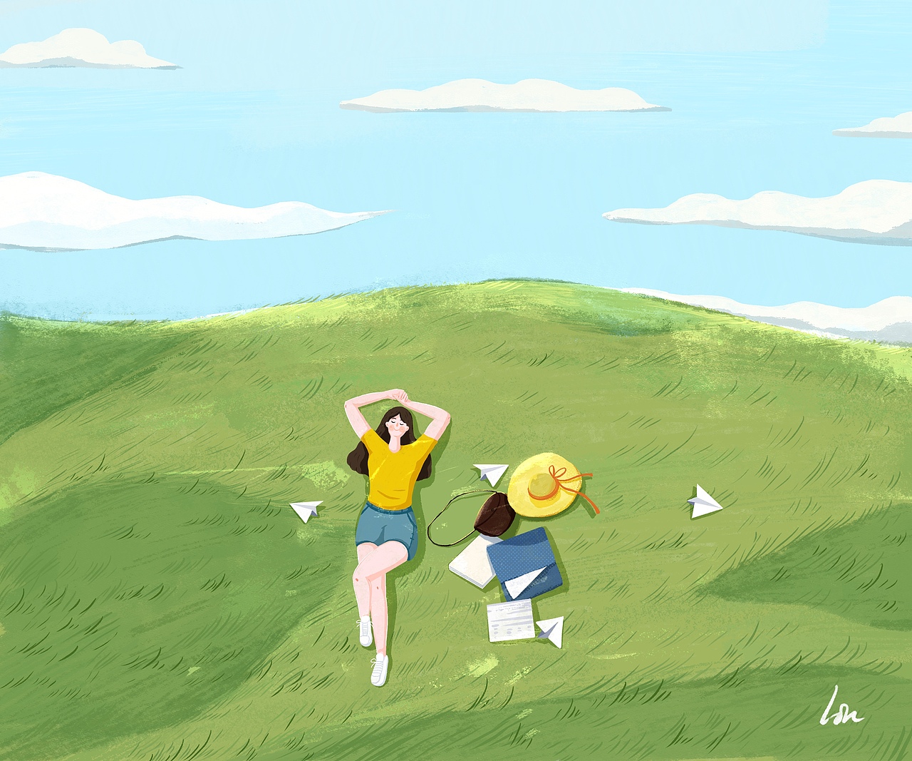 阳春三月，想出门踏青啦！（图ZMTk4MDE3NDgw） - 创作习作 - 站酷设计师xLIN_原创素材 - 站酷ZCOOL