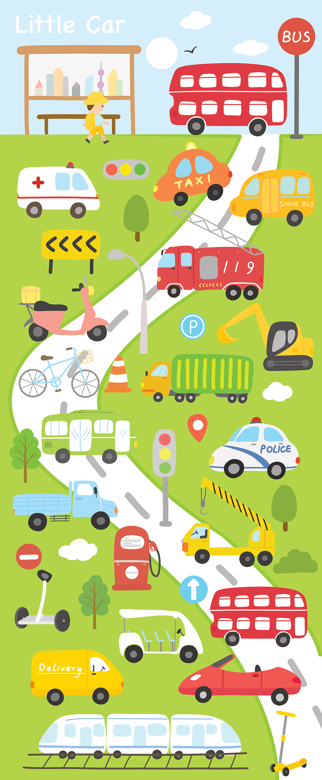 儿童汽车贴纸元素🚗｜矢量插画（图ZMzA2MDIzNTMy） - 商业插画 - 站酷设计师时光投影原创素材 - 站酷ZCOOL