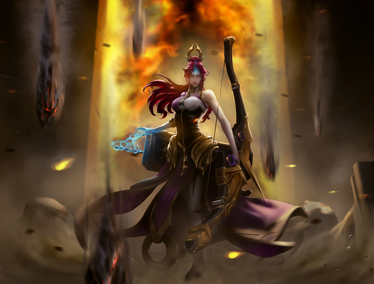 王者荣耀 伽罗同人|插画|商业插画|777_jiang_原创作品-站酷zcool