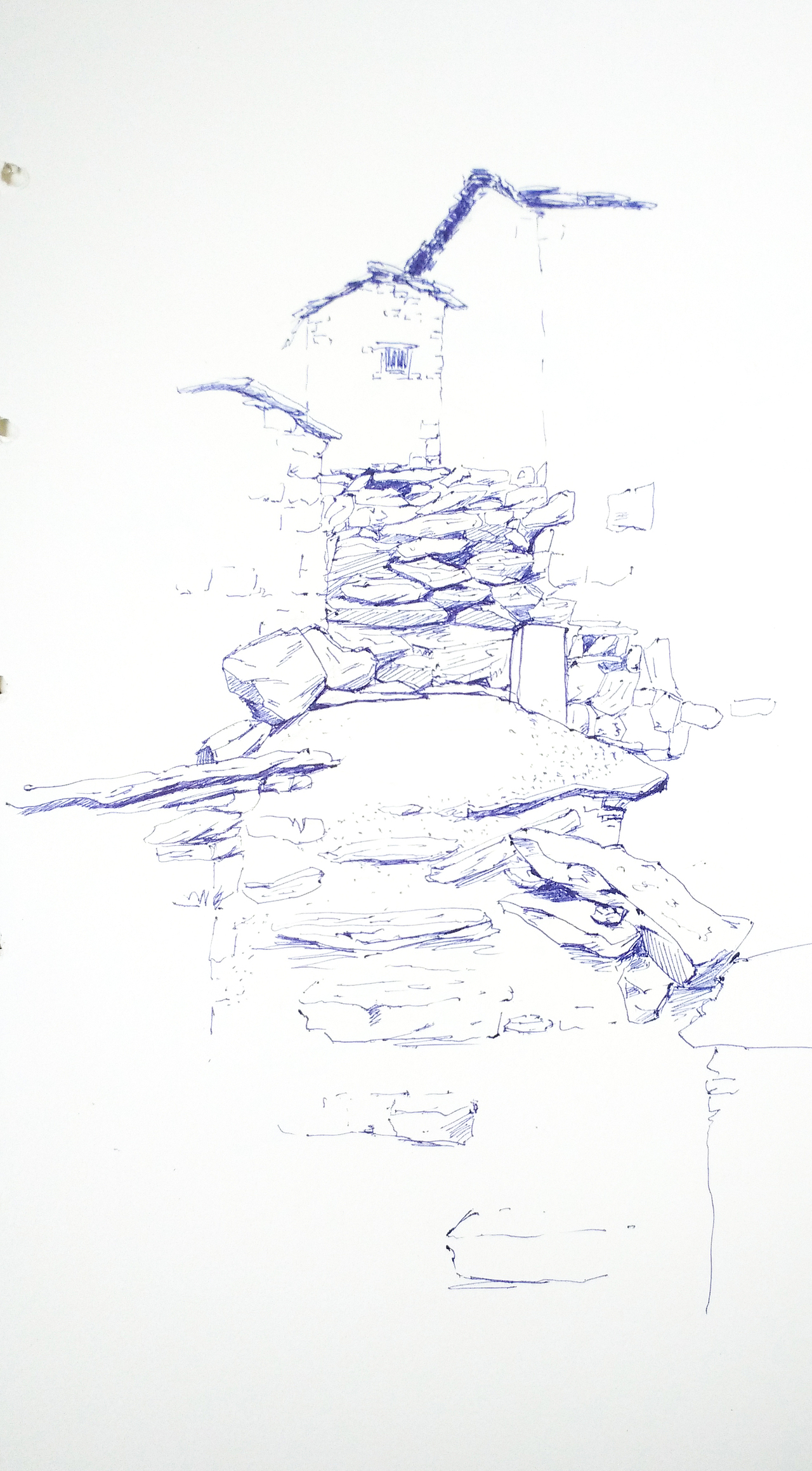 风景速写,建筑速写。