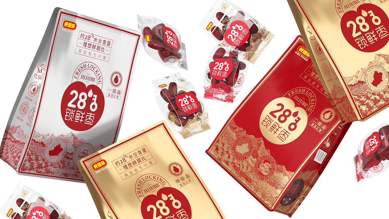 喜鹊×好想你 | 做了100件事，只为给你一个吃枣的理由（图ZMjI1Mzc0Mjg0） - 包装 - 站酷设计师喜鹊战略原创素材 - 站酷ZCOOL