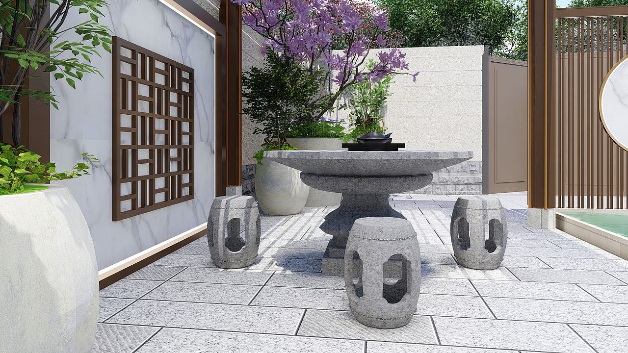 精致新中式/城市别墅/景观庭院设计