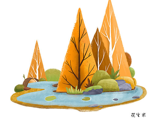 插画-三角形植物（个人主页-ZNTcyNjA0NjA=） - 创作习作 - 站酷设计师花生米212原创素材 - 站酷ZCOOL