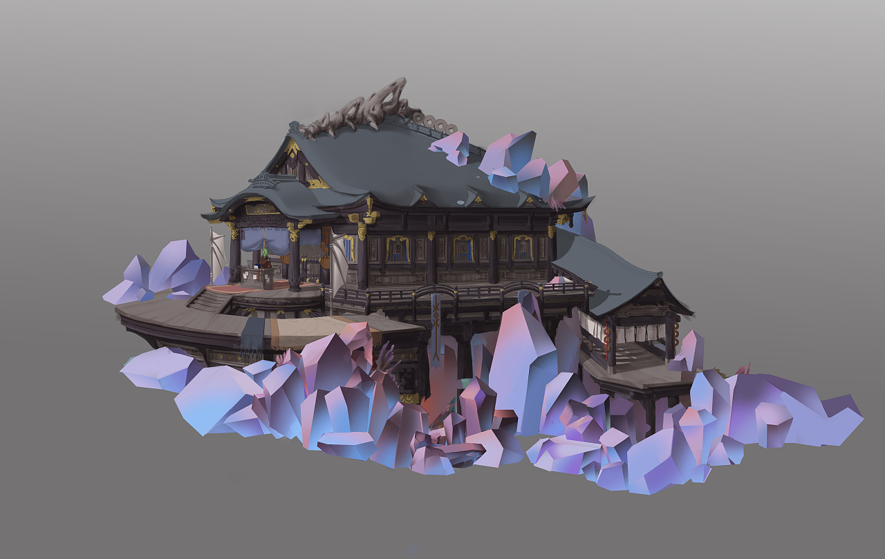 建筑单体|插画|游戏原画|天机波路 - 原创作品 - 站酷 (zcool)