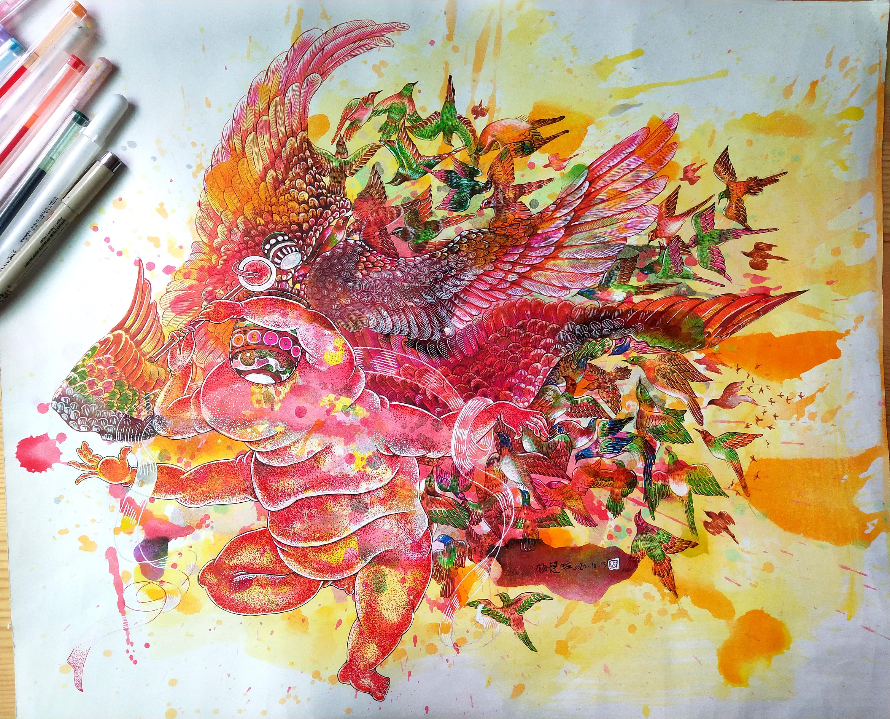 山海经异兽系列之帝江