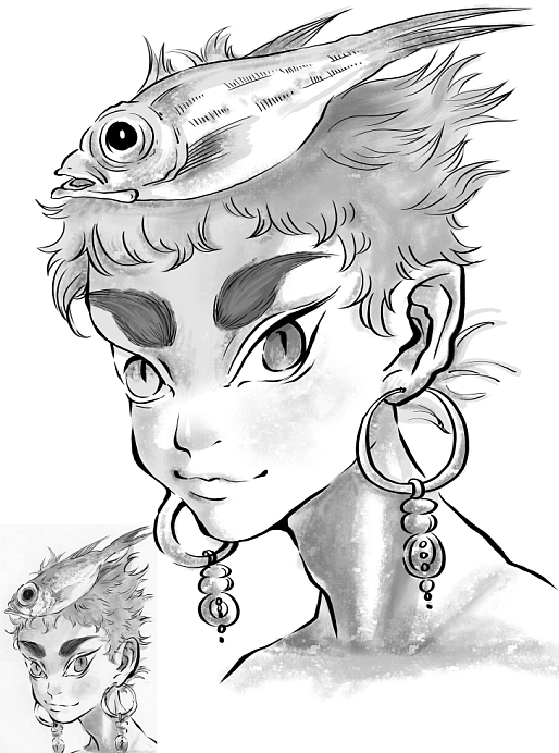 早稻-临摹我最喜欢的大大的画