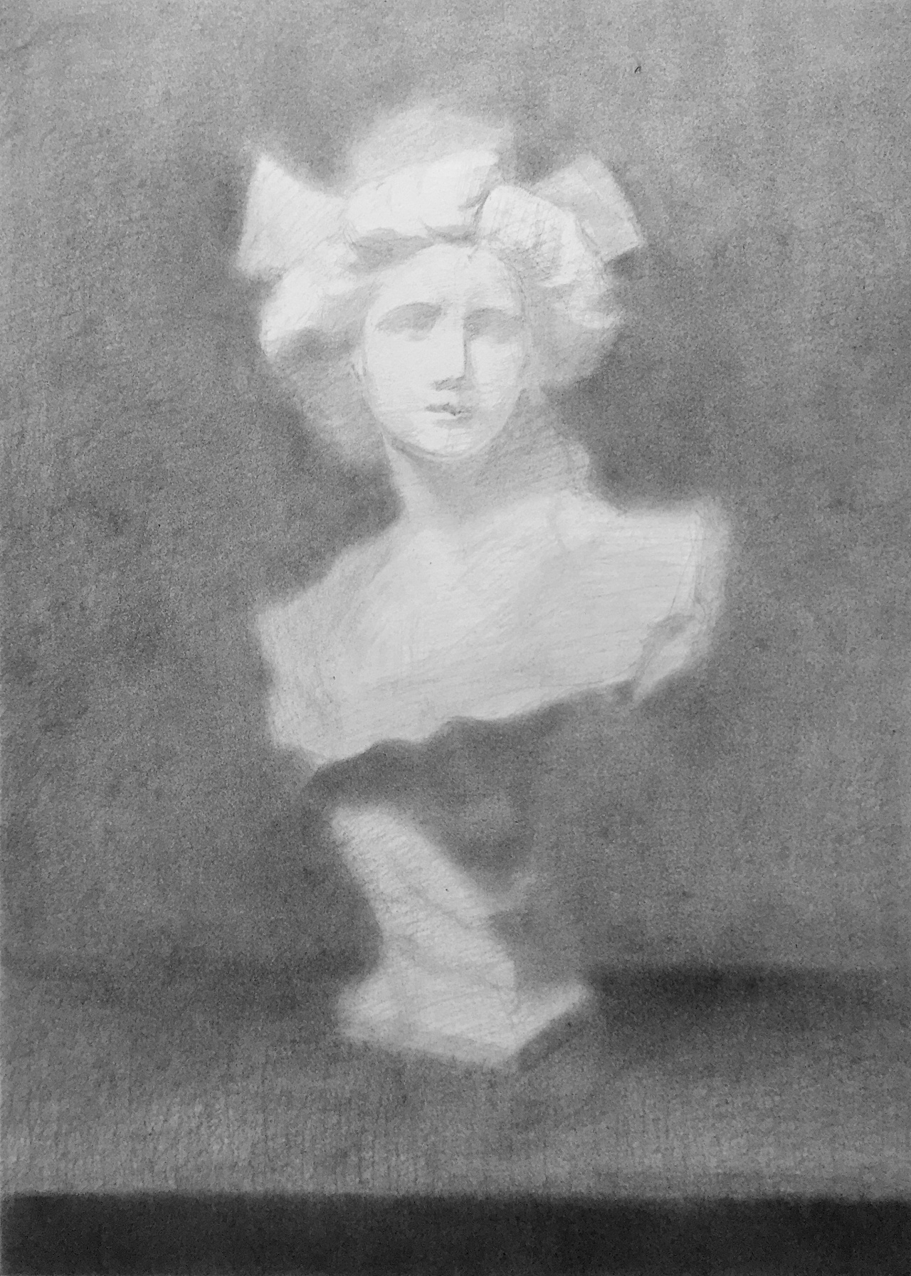 素描石膏像少女胸像