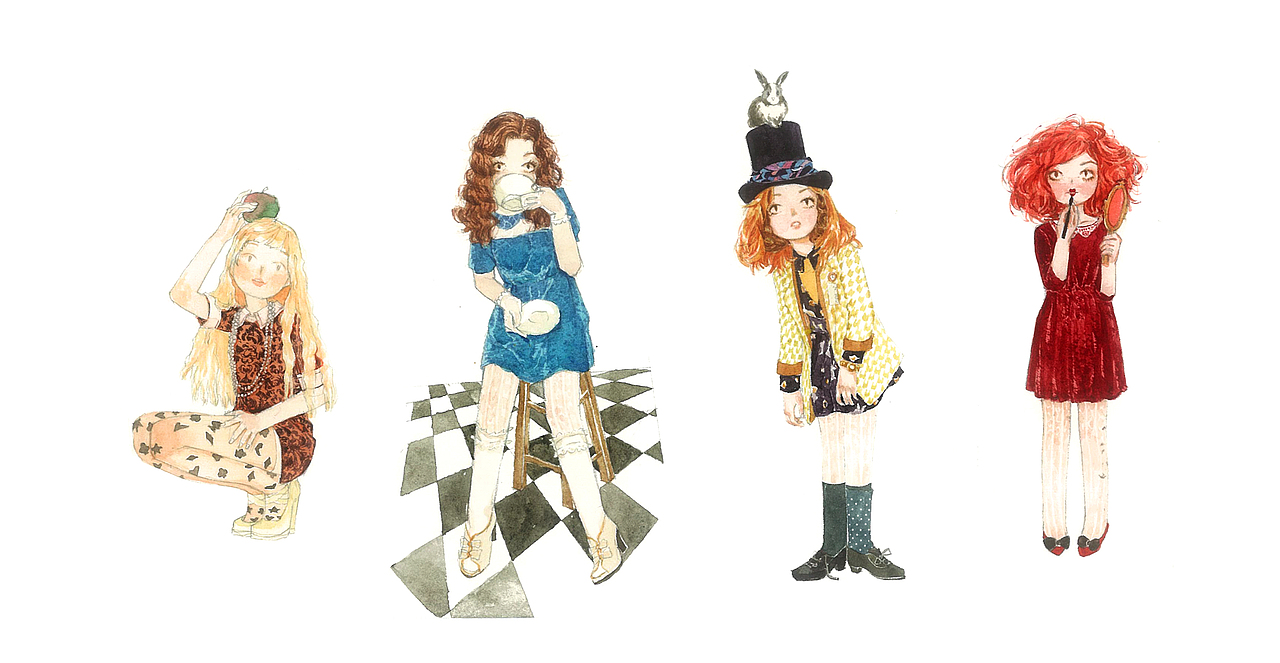 爱丽丝梦游仙境主题 水彩练习20180905（图ZMTI3NjgzNjI4） - 创作习作 - 站酷设计师atanon原创素材 - 站酷ZCOOL