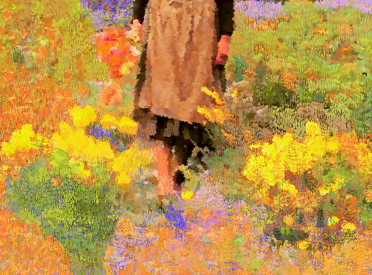 《妇人与花》|纯艺术|绘画|潘冉 - 原创作品 - 站酷 (zcool)