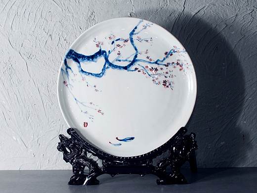 陶艺《墨池》釉下彩绘