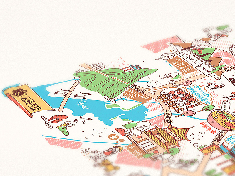 昆明老街手绘地图图片
