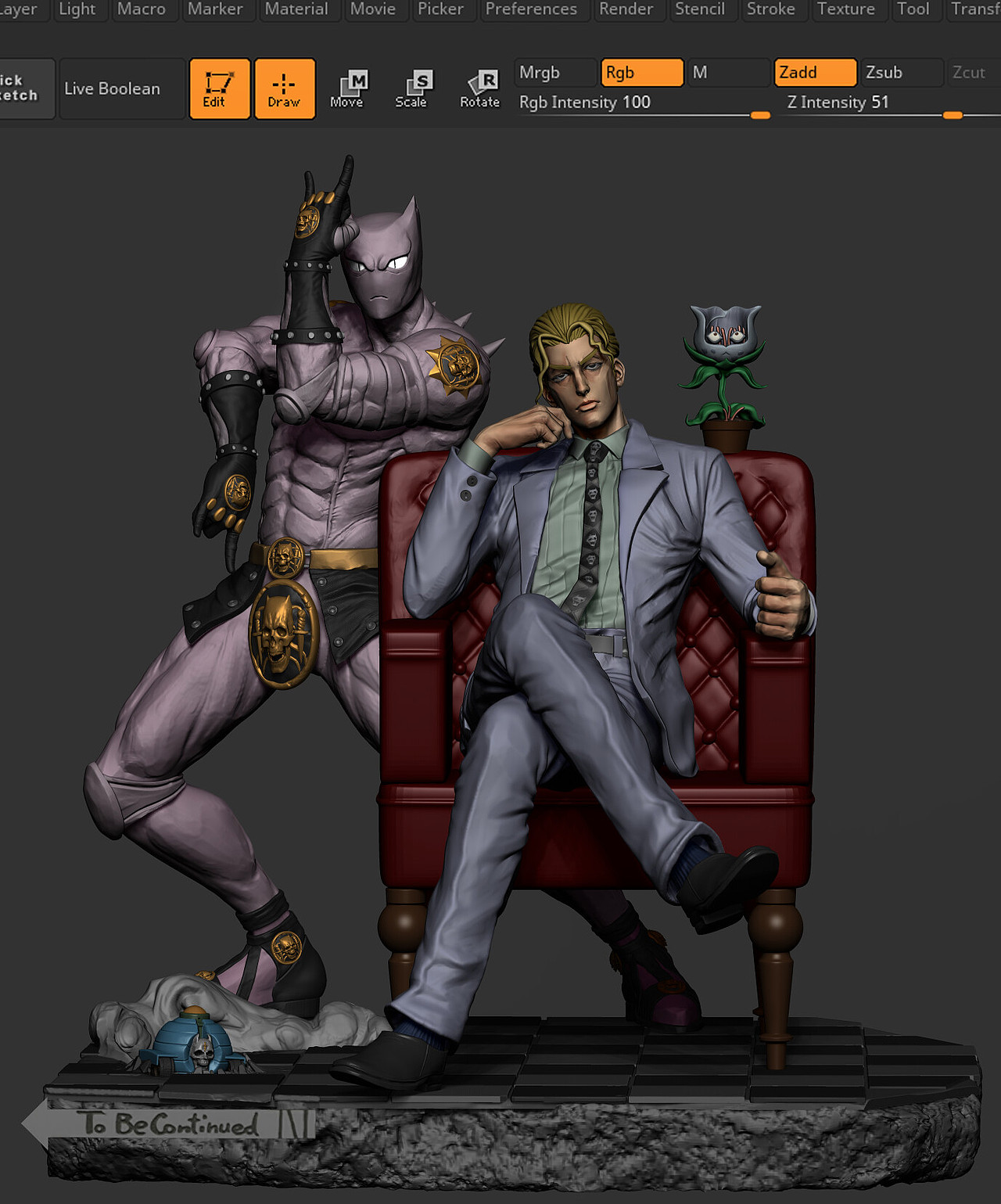 3d modeling killer  queen on zbrush创作25粉丝2927奇思汇赵星文