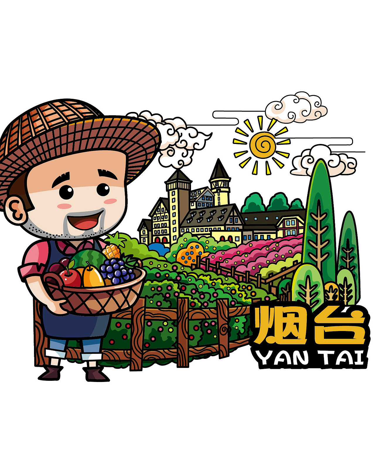 萌翻山东十七地市醉萌形象来了，哪个更能萌化你的心？（图ZOTIwNTMzMjg=） - 商业插画 - 站酷设计师山东东方华创原创素材 - 站酷ZCOOL