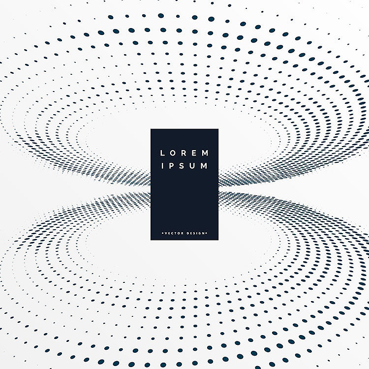 动感科技粒子信息概念点阵图形主视觉kv元素海报设计