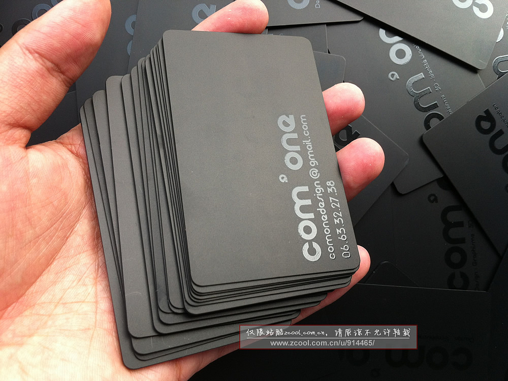 纯黑哑光透明uv艺术概念卡