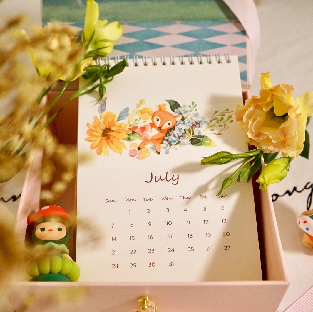 自制手绘水彩日历（图ZMTM4OTIxMDcy） - 商业插画 - 站酷设计师小悦cherolia原创素材 - 站酷ZCOOL