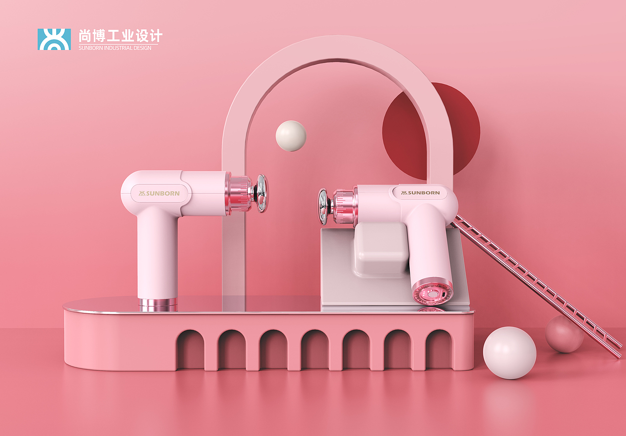 迷你筋膜枪设计（图ZMjUyNjM1NjY4） - 生活用品 - 站酷设计师尚博设计原创素材 - 站酷ZCOOL