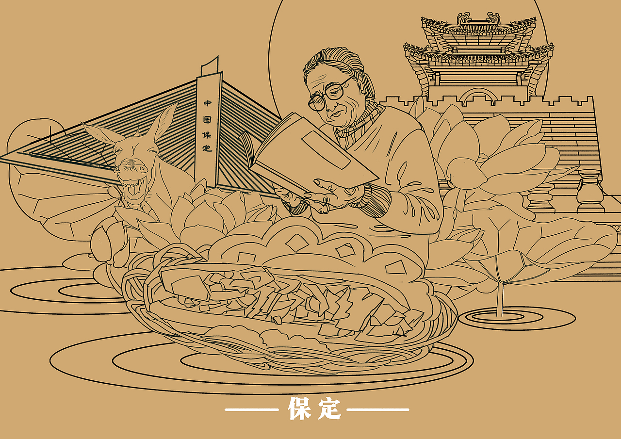 保定名吃驴肉火烧