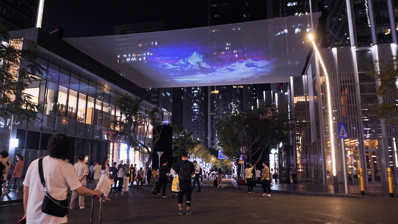 oppo find x3 系列新品巨型全息纱幕投影