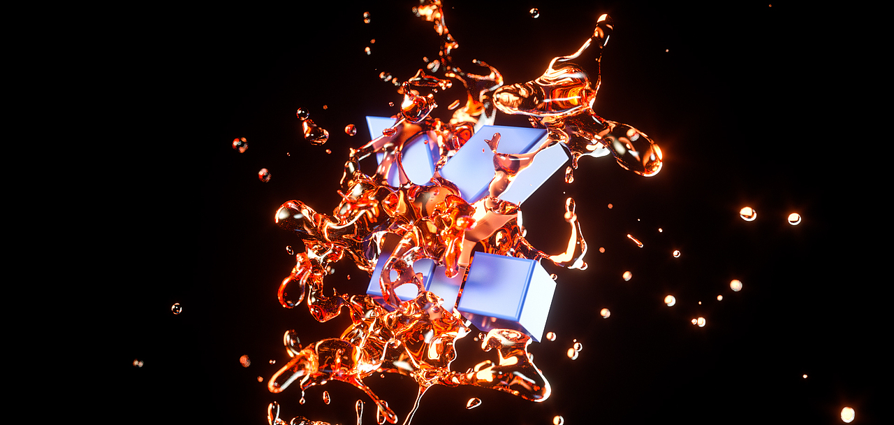 流体练习  围绕可乐 文字碰撞 C4D内置realflow+Octane