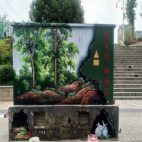 电箱彩绘_配电箱手绘_电箱美化_变电箱彩绘