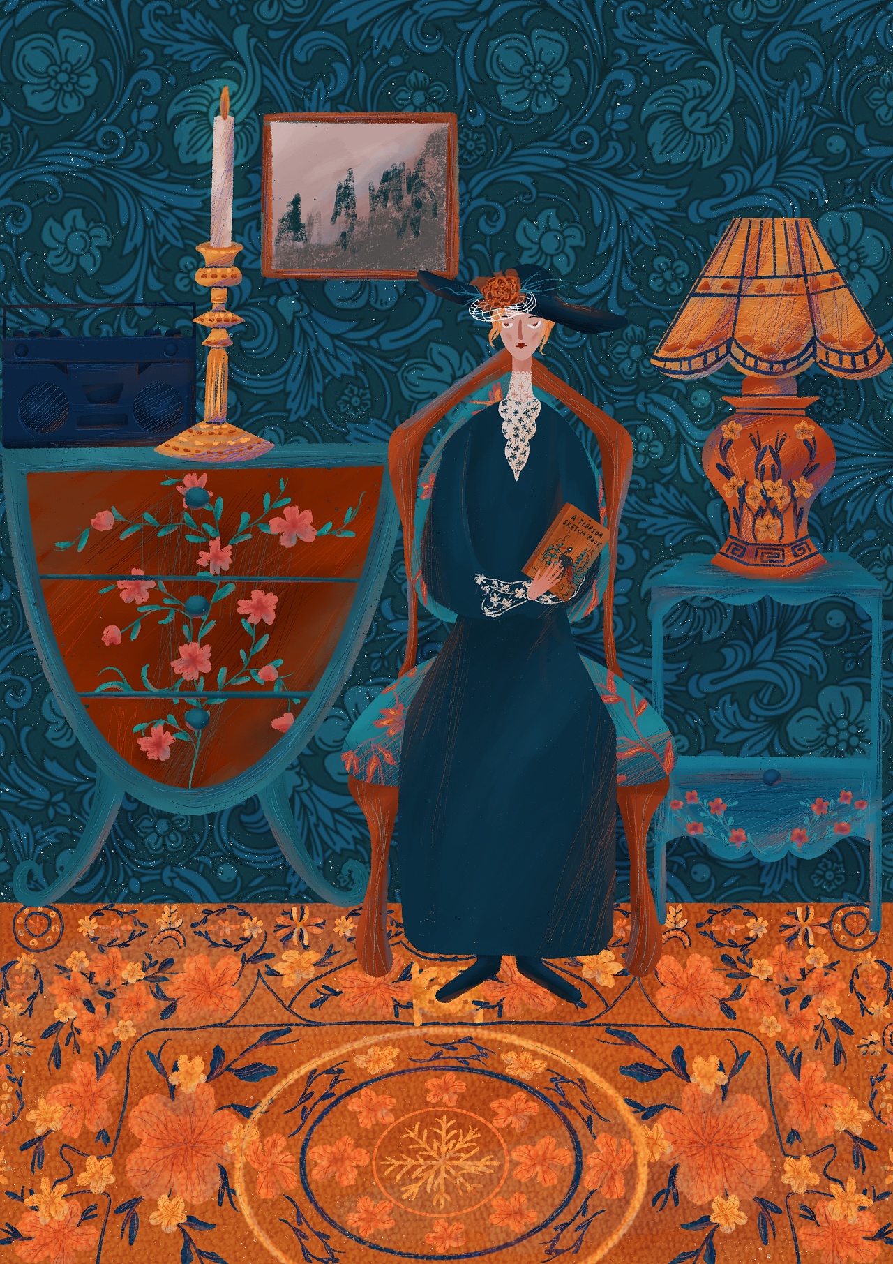 插画//欧式复古