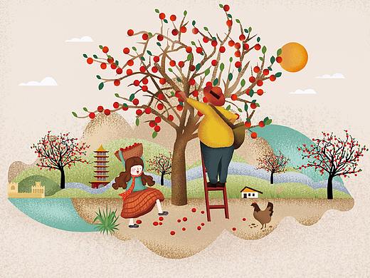 山楂果包裝插畫-搜楂令（個(gè)人主頁-ZMjcyODU3MDA=） - 商業(yè)插畫 - 站酷設(shè)計(jì)師小MAY兒原創(chuàng)素材 - 站酷ZCOOL