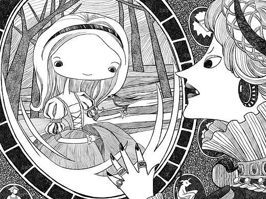 黑白童话（个人主页-ZNTA1ODE2NDA=） - 商业插画 - 站酷设计师花间泪文化创艺原创素材 - 站酷ZCOOL