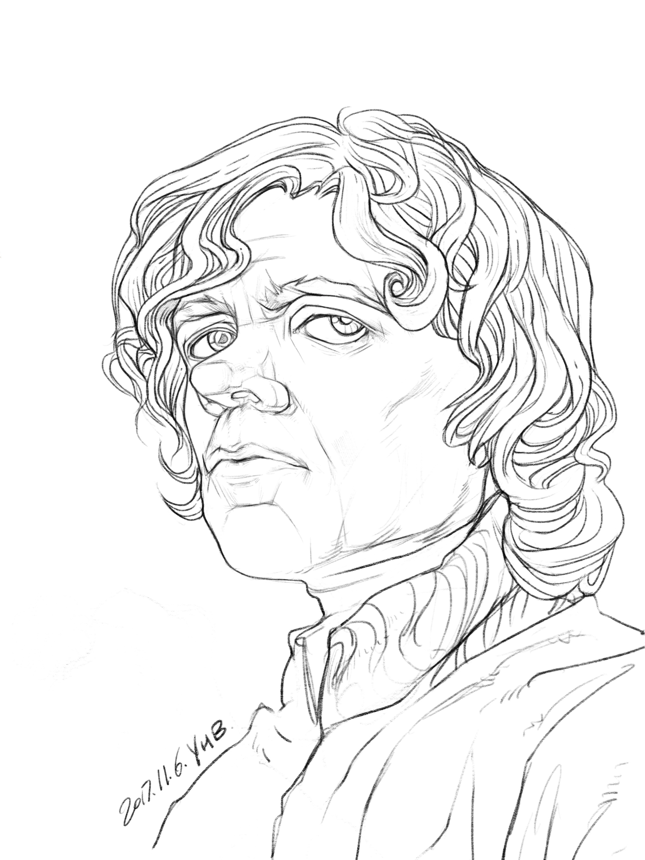 《权利的游戏》人物线稿练习