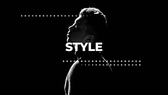 AE模板|时尚创意快闪节奏文字标题黑白设计片头动画